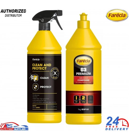 Farecla G3 G3P101 Premium Compound 1KG & CAP101 Clean & Protect Spray 1L Kit